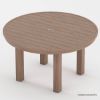 Picture of Ravello Teak Modern Outdoor Round Dining Table With Umbrella Hole