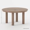 Picture of Ravello Teak Modern Outdoor Round Dining Table With Umbrella Hole