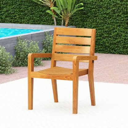 Picture of Margate Rustic Teak Wood Outdoor Dining Chair