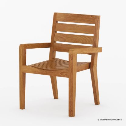 Picture of Margate Teak Wood Outdoor Dining Armchair