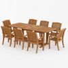 Picture of Lismore 8-Person Teak Outdoor Dining Set with Umbrella Hole