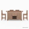 Picture of Brantford Teak Wood 5 Piece Outdoor Bar Set
