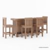 Picture of Brantford Teak Wood 5 Piece Outdoor Bar Set