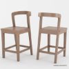 Picture of Ravenna Rustic Teak Wood Outdoor Dining Bar Table Chair Set