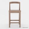 Picture of Ravenna Modern Teak Wood 2 Piece Outdoor Barstools