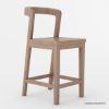Picture of Ravenna Modern Teak Wood 2 Piece Outdoor Barstools