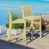 Picture of Tamworth Rustic Teak Wood Outdoor Bar Chair