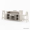 Picture of Valencia Rustic Teak Wood 5 Piece Outdoor Bar Set