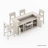 Picture of Valencia Rustic Teak Wood 5 Piece Outdoor Bar Set