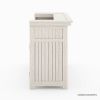 Picture of Valencia Weathered Solid Wood Outdoor Bar Cabinet with Storage