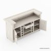 Picture of Valencia Weathered Solid Wood Outdoor Bar Cabinet with Storage