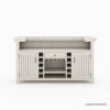 Picture of Valencia Weathered Solid Wood Outdoor Bar Cabinet with Storage