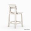Picture of Valencia Rustic Teak Wood Outdoor Bar Counter Stools (set of 2) 