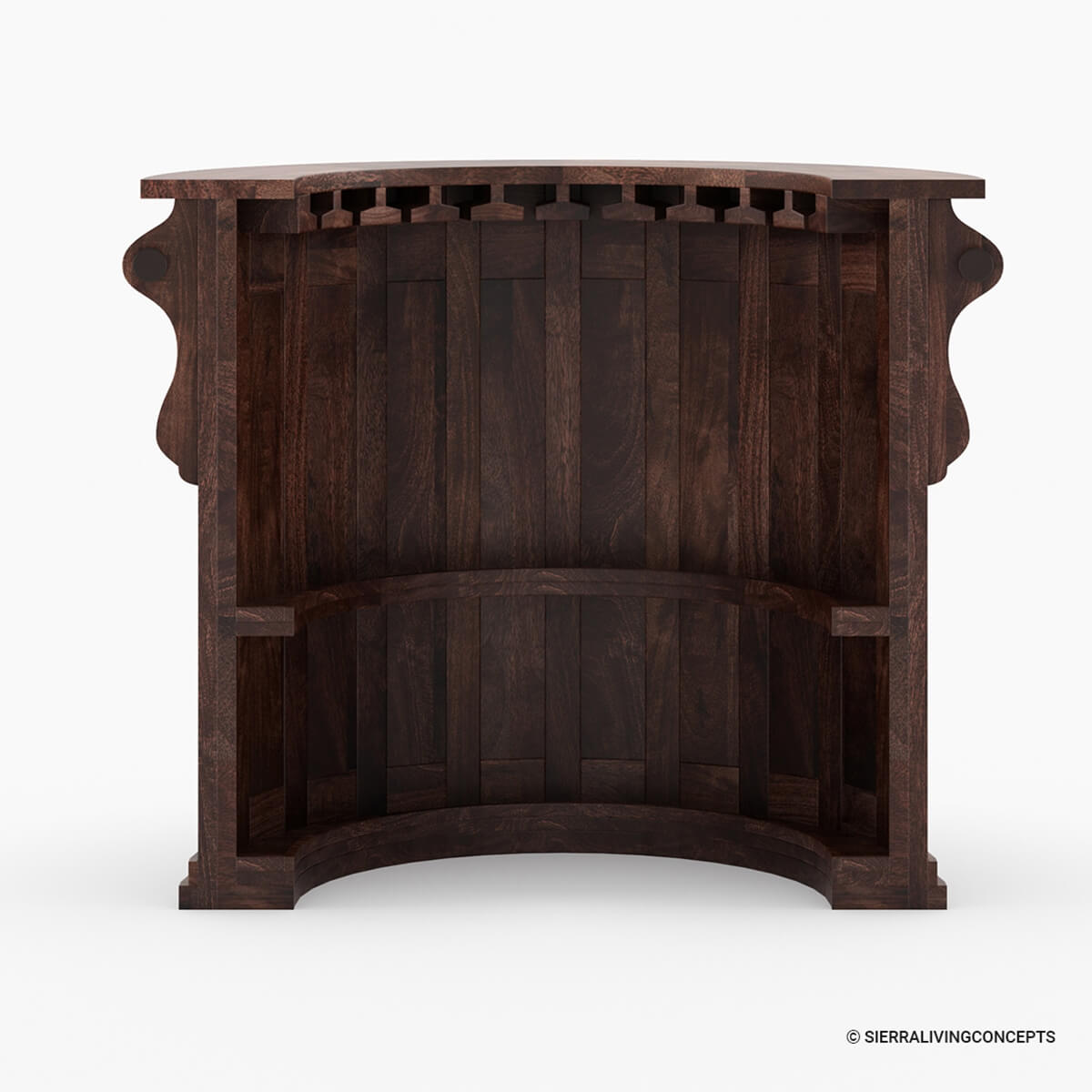 Valentano Rustic Solid Wood Home Bar Table.