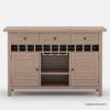 Picture of Wismar Teak Outdoor Bar Cabinet With Storage