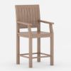 Picture of Wismar Rustic Teak Wood Slatted Outdoor Bar Chair