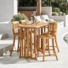 Picture of Burano Teak Wood Outdoor Bar Table Chair Set