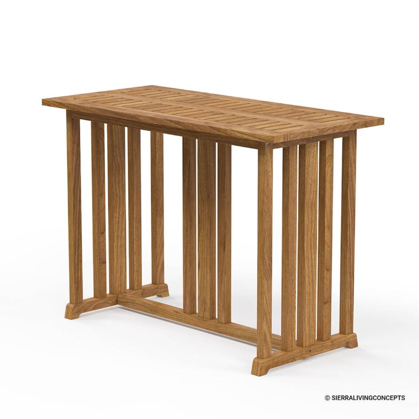 Burano Teak Patio Bar Table  Dimension Image