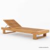 Picture of Bilston Teak Outdoor Chaise Lounge Chair With Adjustable Backrest