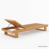Picture of Bilston Teak Outdoor Chaise Lounge Chair With Adjustable Backrest