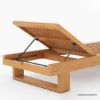 Picture of Bilston Teak Outdoor Chaise Lounge Chair With Adjustable Backrest