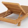 Picture of Maui Rustic Teak Wood Outdoor Chaise Lounge Chair with Adjustable Backrest
