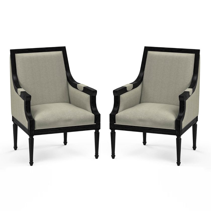 Picture of Durbuy Solid Wood Modern Accent Chair set of 2