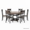 Picture of Mansfield 6 Seater Solid Wood & Wrought Iron Round Dining Set