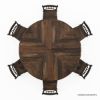 Picture of Mansfield 6 Seater Solid Wood & Wrought Iron Round Dining Set