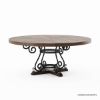 Picture of Mansfield 6 Seater Solid Wood & Wrought Iron Round Dining Set