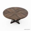 Picture of Mansfield 6 Seater Solid Wood & Wrought Iron Round Dining Set