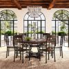 Picture of Mansfield Solid Wood & Wrought Iron Round Dining Table