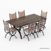 Picture of Quimper 6-Seater Solid Wood & Wrought Iron Dining Set