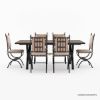 Picture of Quimper 6-Seater Solid Wood & Wrought Iron Dining Set