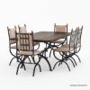 Picture of Quimper 6-Seater Solid Wood & Wrought Iron Dining Set