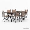 Picture of Quimper 6-Seater Solid Wood & Wrought Iron Dining Set
