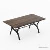 Picture of Quimper Solid Wood & Wrought Iron Dining Table