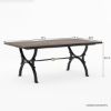 Picture of Quimper Solid Wood & Wrought Iron Dining Table