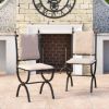 Picture of Quimper Industrial Style Upholstered Wrought Iron Dining Chair