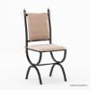 Picture of Quimper Industrial Style Upholstered Wrought Iron Dining Chair