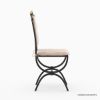 Picture of Quimper Industrial Style Upholstered Wrought Iron Dining Chair