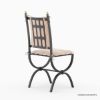 Picture of Quimper Industrial Style Upholstered Wrought Iron Dining Chair