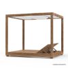 Picture of Mankato Teak Daybed Double Chaise Lounge with Canopy