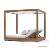 Picture of Mankato Teak Daybed Double Chaise Lounge with Canopy