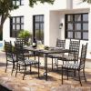 Picture of Muskegon 6 Seater Industrial Style Wrought Iron Dining Set