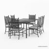 Picture of Muskegon 6 Seater Industrial Style Wrought Iron Dining Set