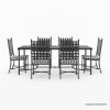 Picture of Muskegon 6 Seater Industrial Style Wrought Iron Dining Set