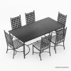 Picture of Muskegon 6 Seater Industrial Style Wrought Iron Dining Set