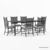 Picture of Muskegon 6 Seater Industrial Style Wrought Iron Dining Set