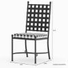 Picture of Muskegon Black Grid Industrial Style Wrought Iron Dining Chair